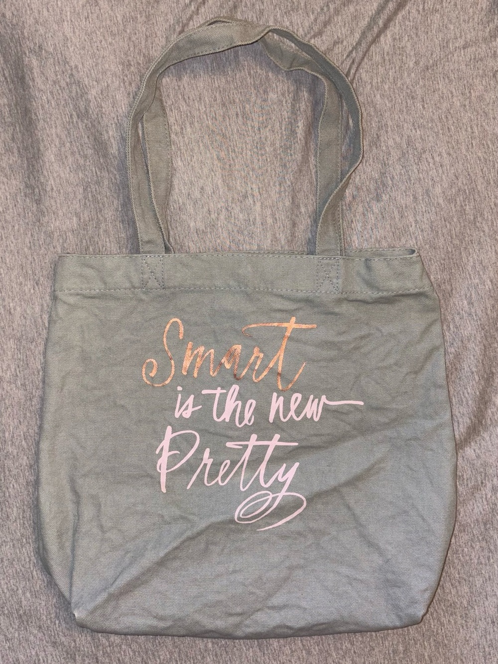 Barnes & Noble Exclusive Gray Tote with Pink Script